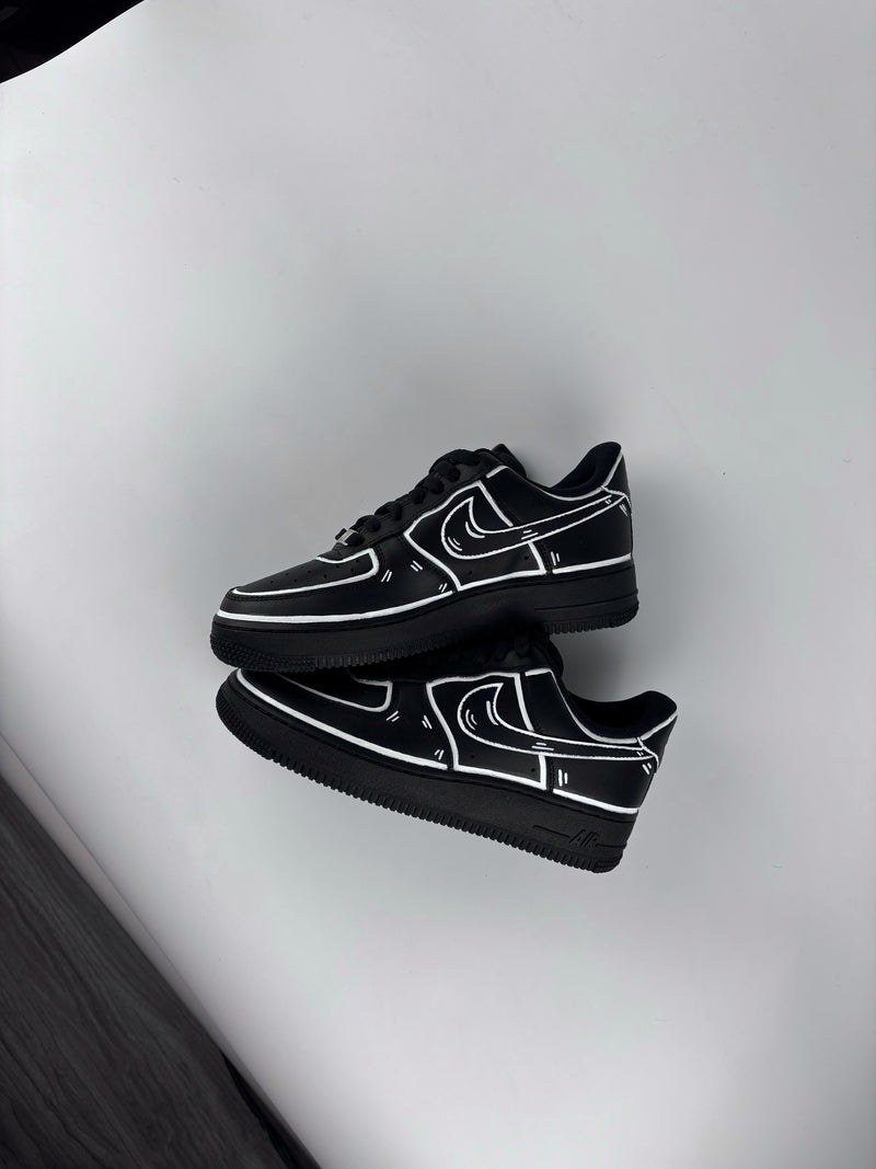 Nike Air Force 1 Black x Cartoon