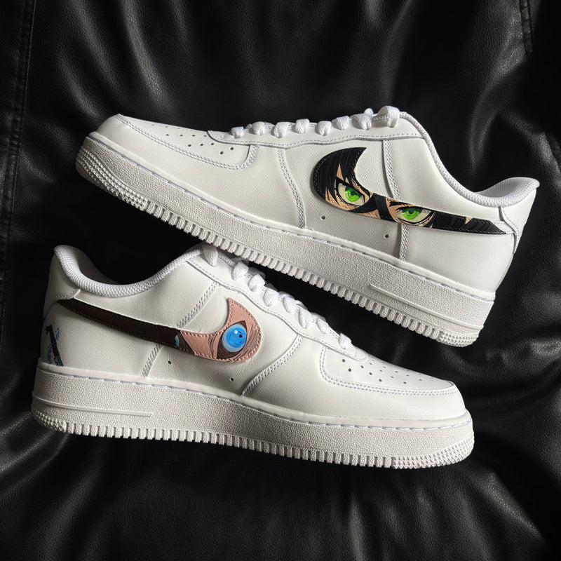 Nike Air Force 1 x Inosuke x Tanjiro Demon Slayer Custom
