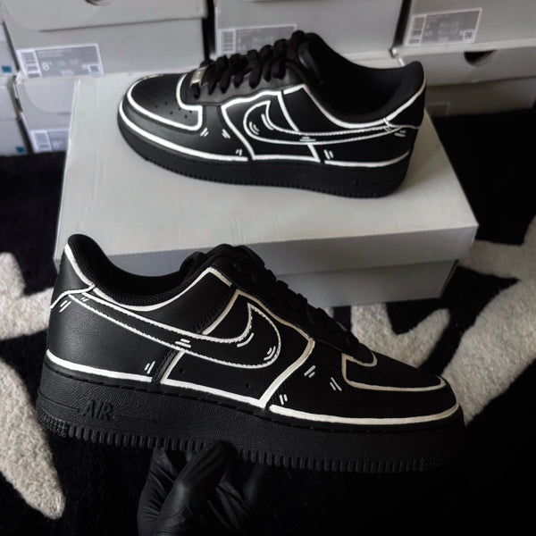 Nike Air Force 1 Black x Cartoon