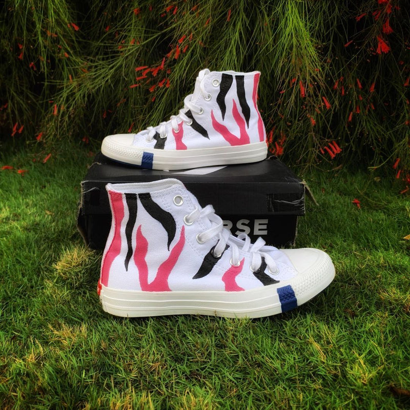 Converse x Black and Pink Stripes