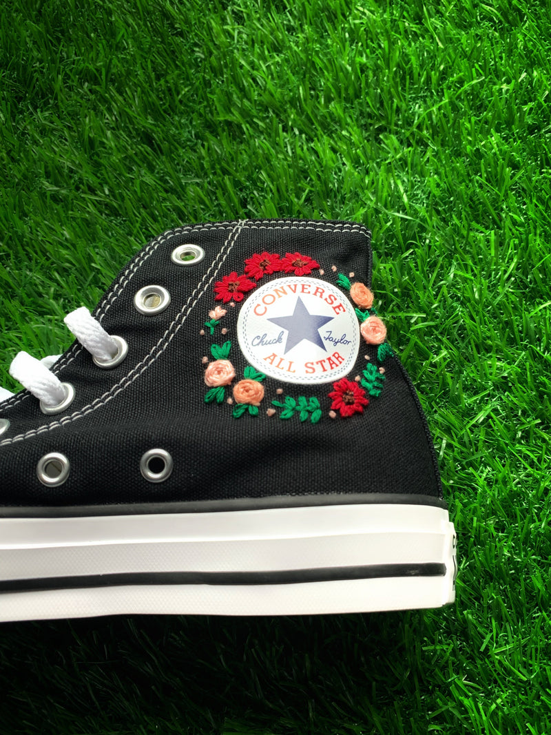 Converse x Flower Embroidery