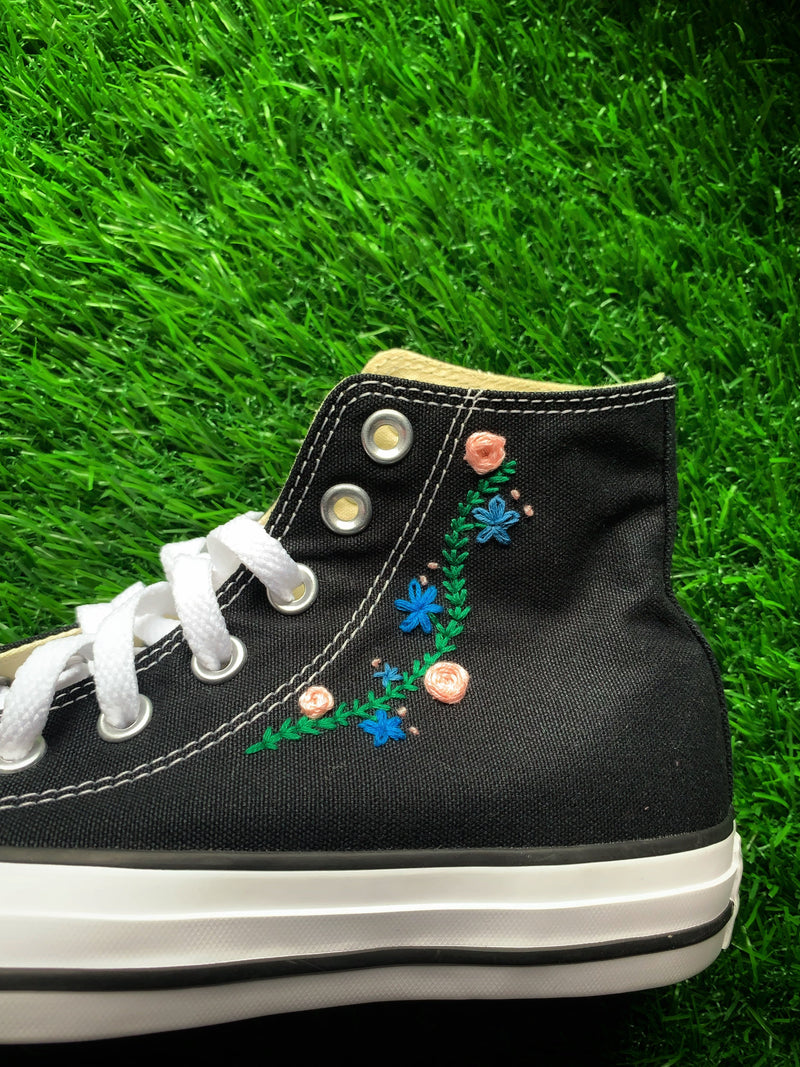 Converse x Flower Embroidery