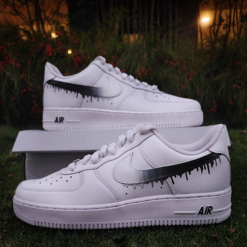 Nike Air Force 1 x Black and White Drip