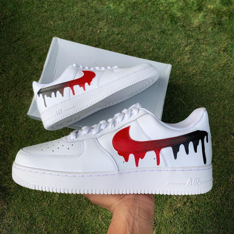 Nike Air Force 1 x Red Black Drip